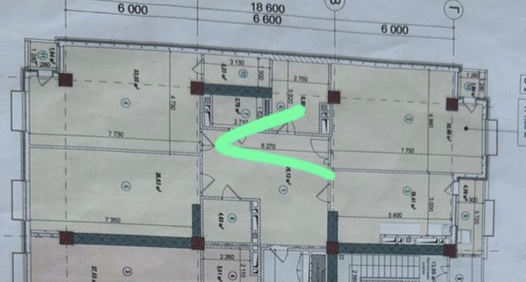 3 комнаты, 172 м², парк Панфилова / стадион Спартак Элитка, 10 этаж, ПСО (под самоотделку): фото 5