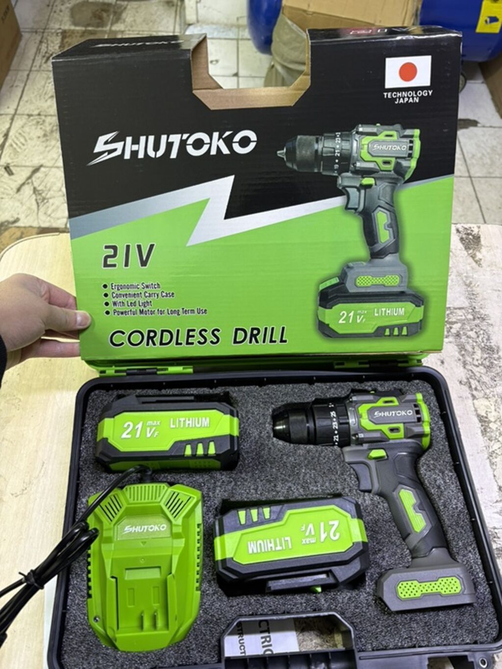 Аккумуляторная дрель-шуруповёрт SHUTOKO 21V Комплектация: -: фото 3