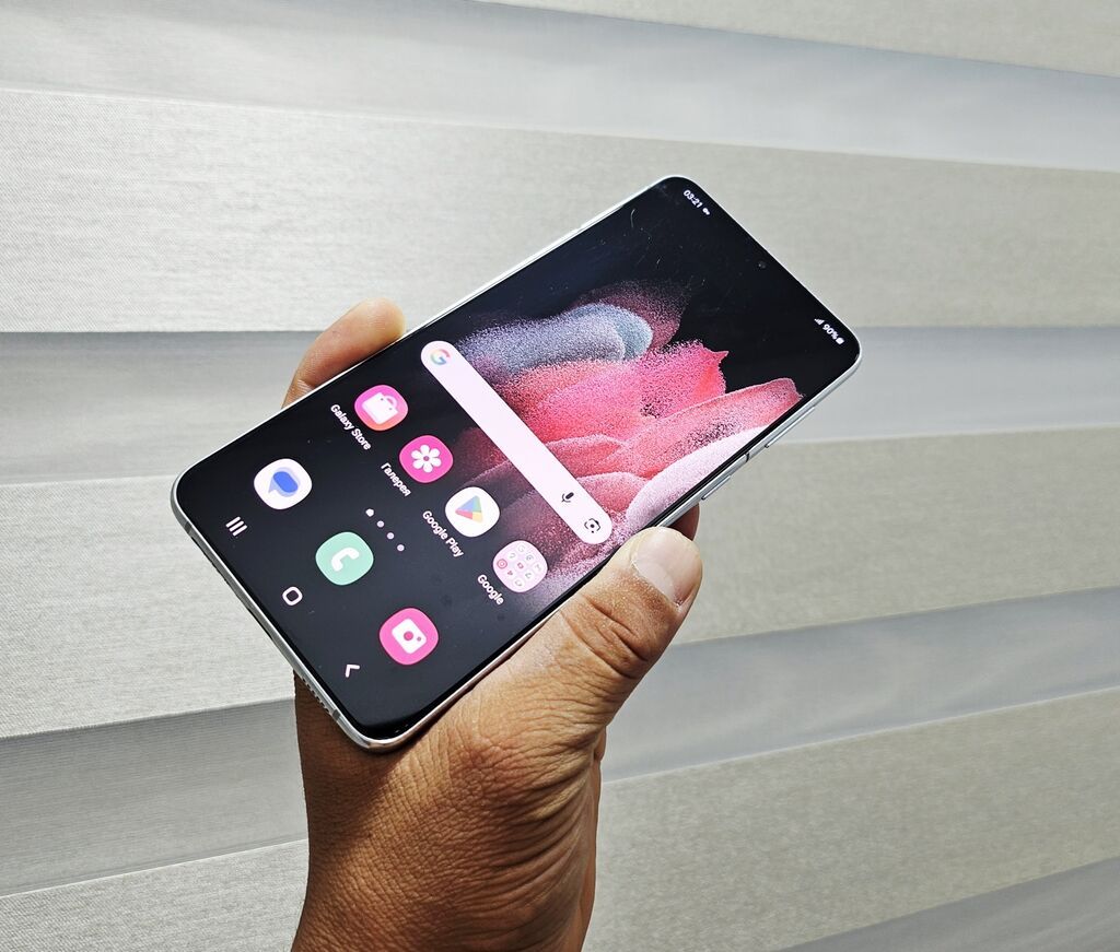 Samsung Galaxy S21 Plus, Б/у, 128 ГБ, цвет - Серебристый, 1 SIM, 2 SIM: фото 2
