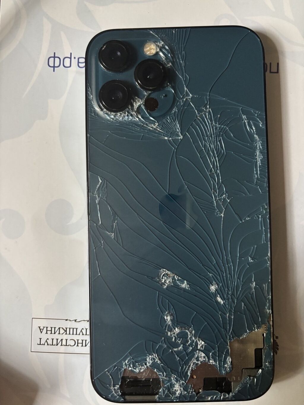IPhone 12 Pro Max, Б/у, 256 ГБ, Sierra Blue, Зарядное устройство, Чехол, Кабель, 70 %: фото 1
