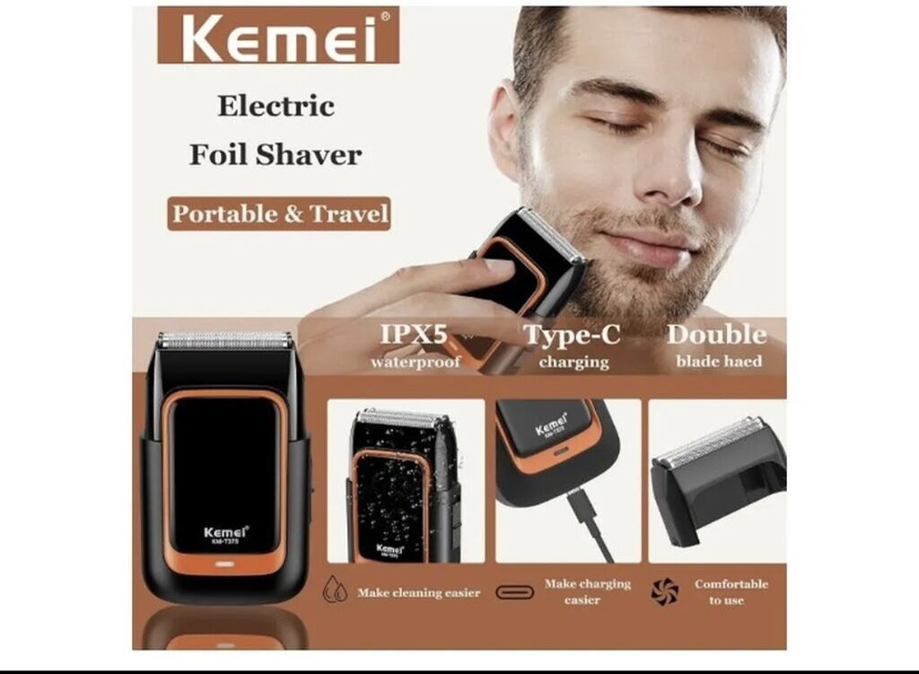 Электробритва Kemei KM-T375 (foil shaver) - Тип: сеточная — фото 1