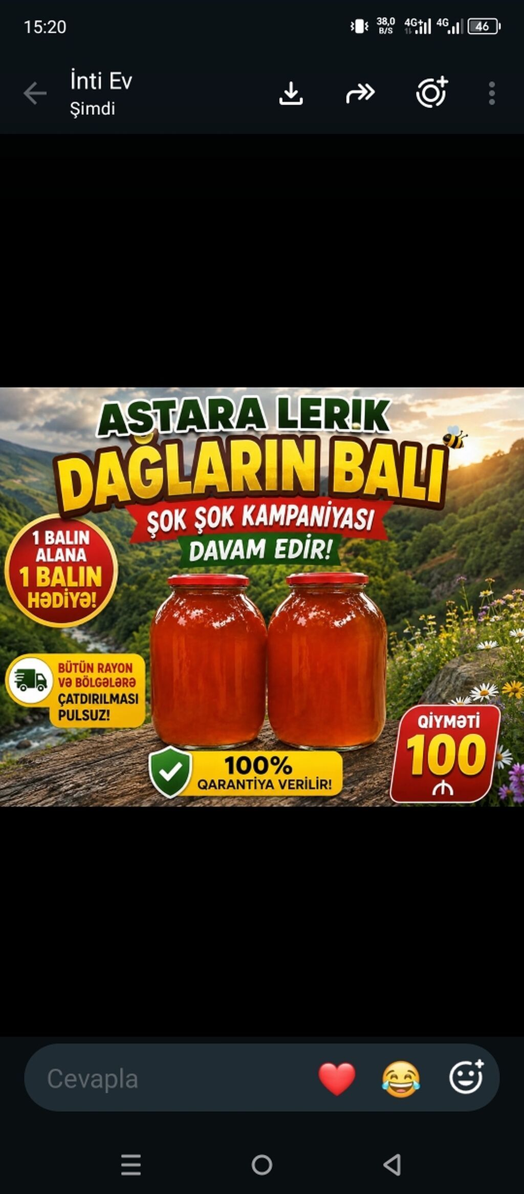 Məhsul: Astara–Lerik dağlarının balı - Təbii dağ çiçəklərindən