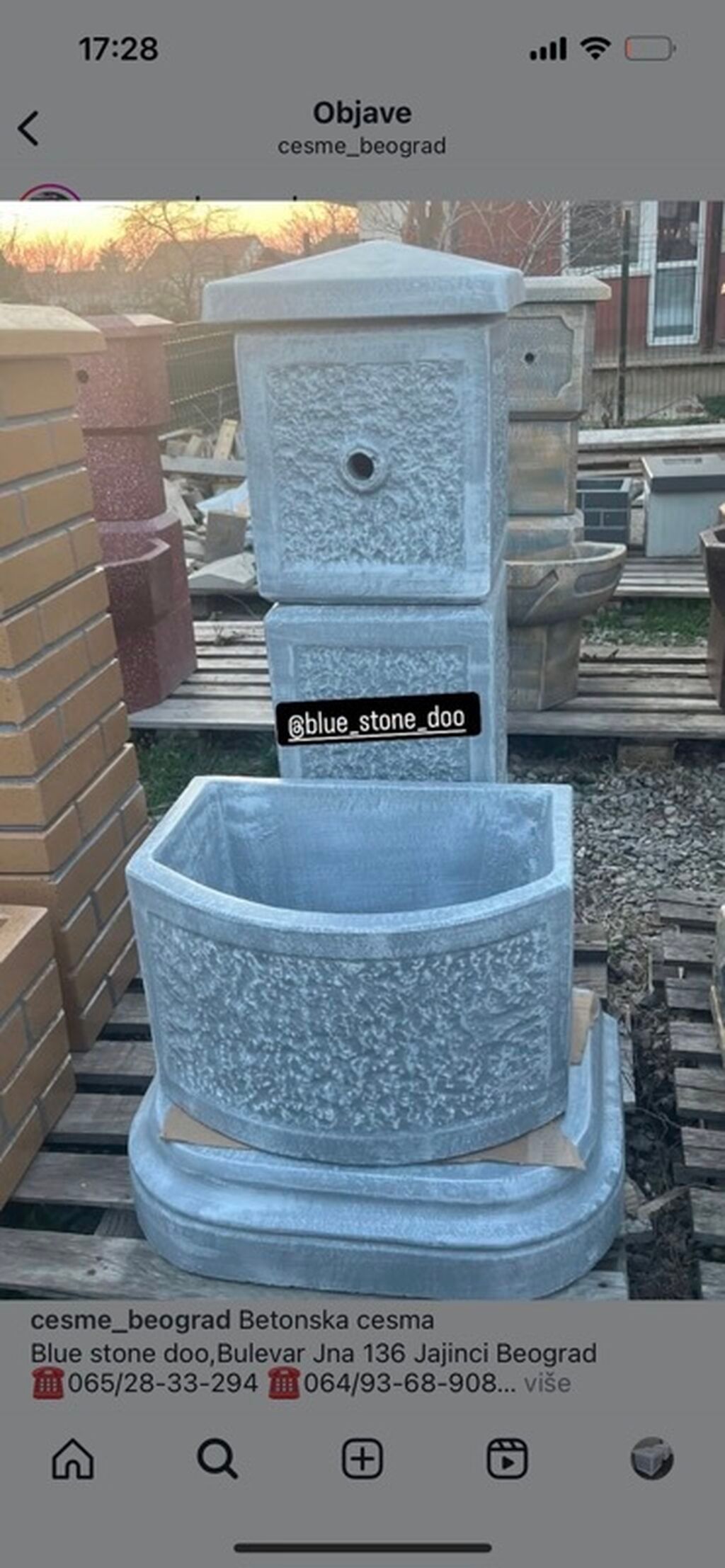 Baštenske česme: Betonska dvorišna česma – masivna, dekorativna i praktična za bašte