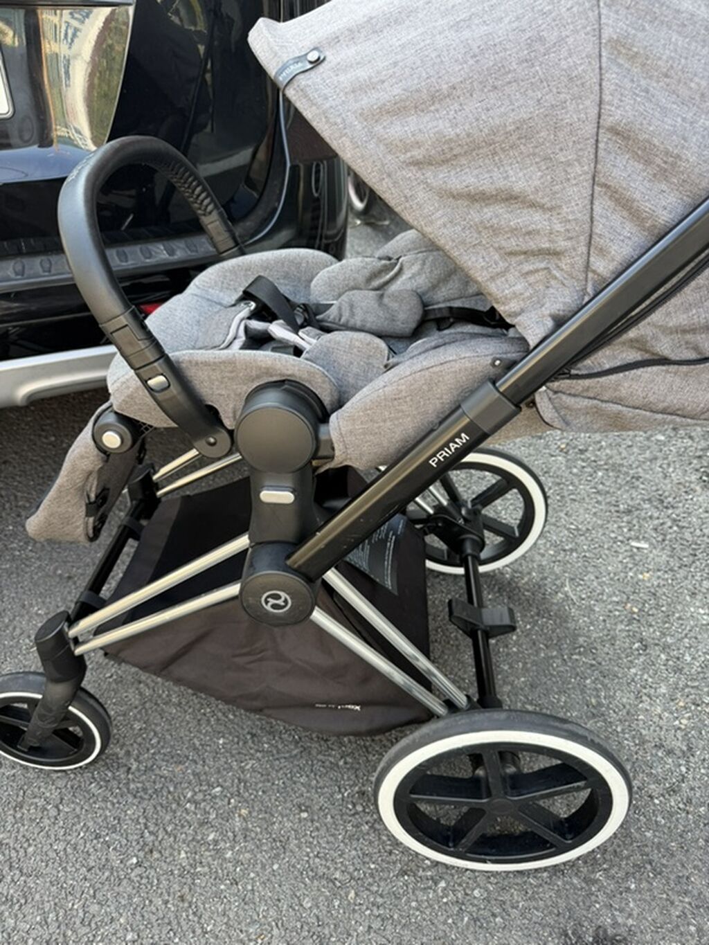 Коляска Cybex Priam, серый текстиль В комплекте есть матрас,дождевик,и: фото 4