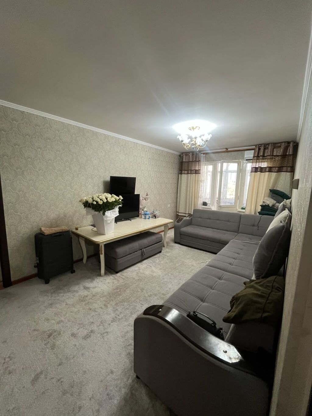 2 комнаты, 44 м², Ошский мкр., 104 серия, 3 этаж, Косметический ремонт: фото 2