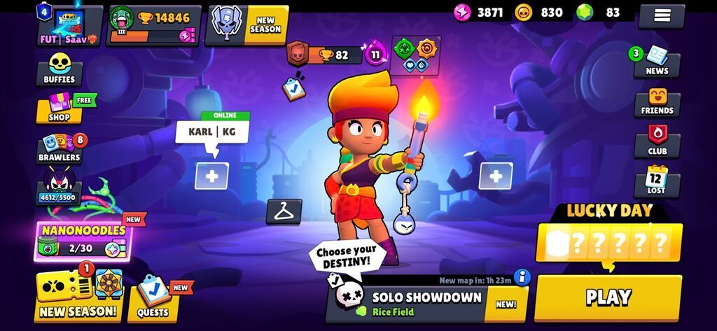 Игровой аккаунт Brawl Stars - Текущий трофейный путь: 14 846 (макс: фото 1