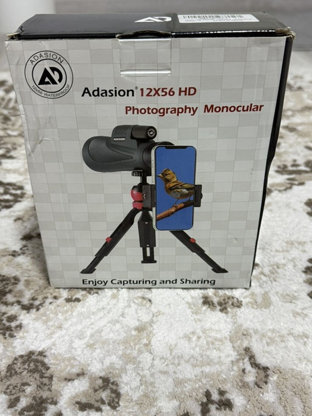Монокуляр Adasion 12x56 HD для фото- и видеосъёмки - Кратность: фото 1