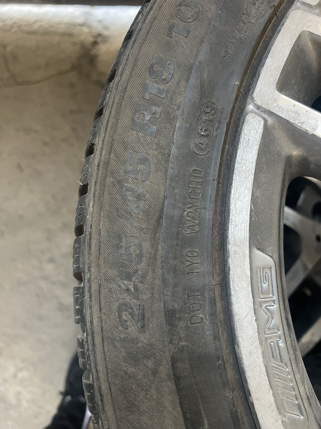 Диски с резинами комплект R18 245/45 AMG Диски целые и резина 60-70%: фото 2