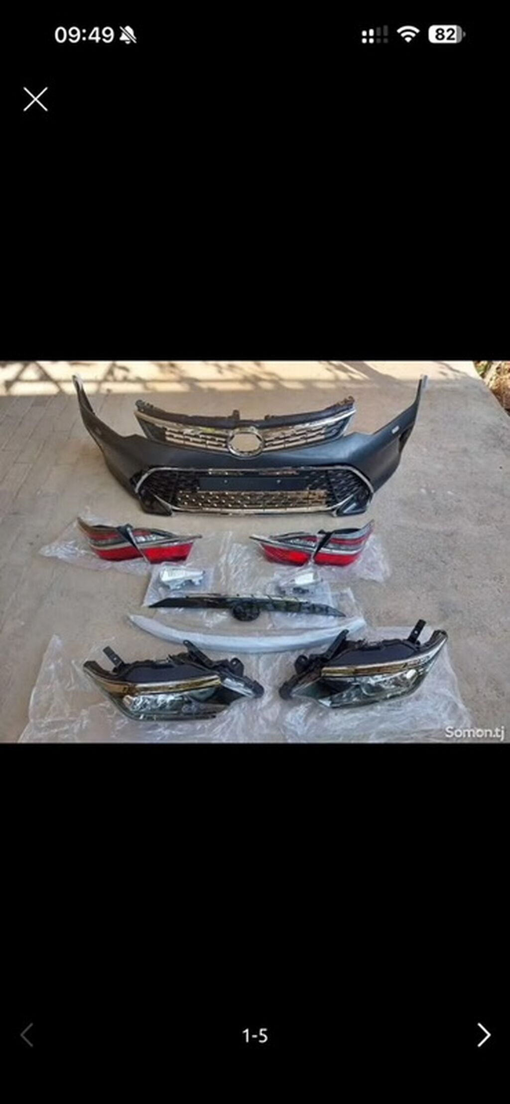 Комплект переднего обвеса и оптики для Toyota Camry Описание: -: фото 3