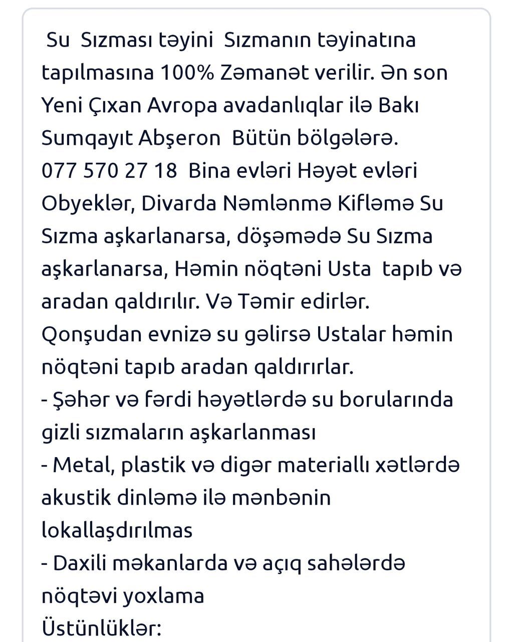 Su sızmasının təyini və təmiri - 2