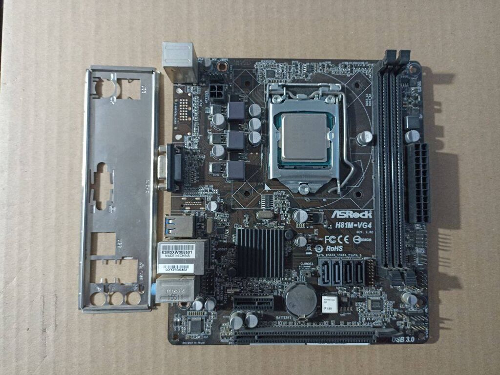 Мат. плата ASRock H81M-VG4 (RTL) LGA1150: 4300 KGS Материнские платы ...