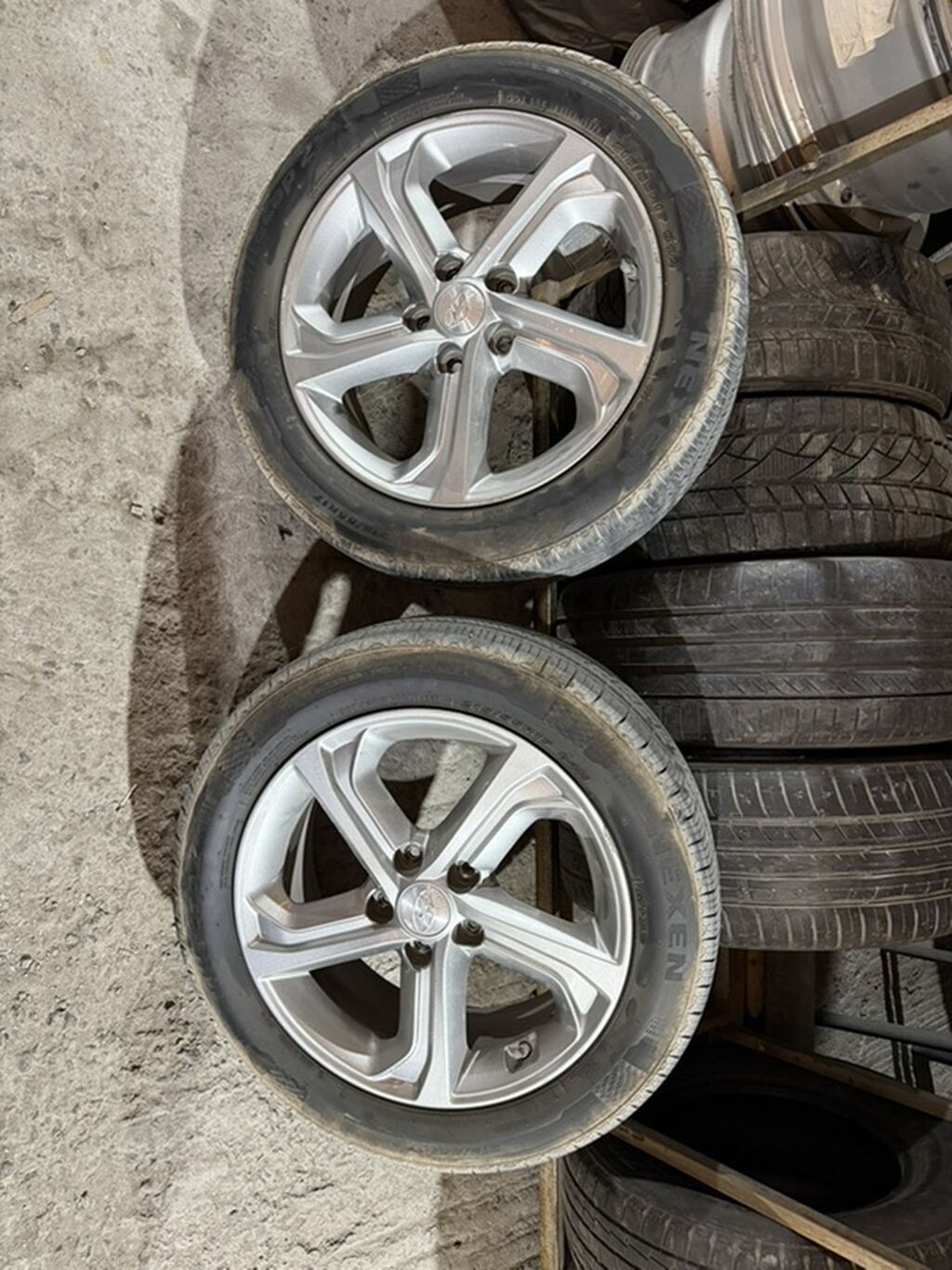Колеса в сборе 215 / 55 / R 17, Лето, Б/у, Комплект, Легковые, Литые, отверстий - 5: фото 5
