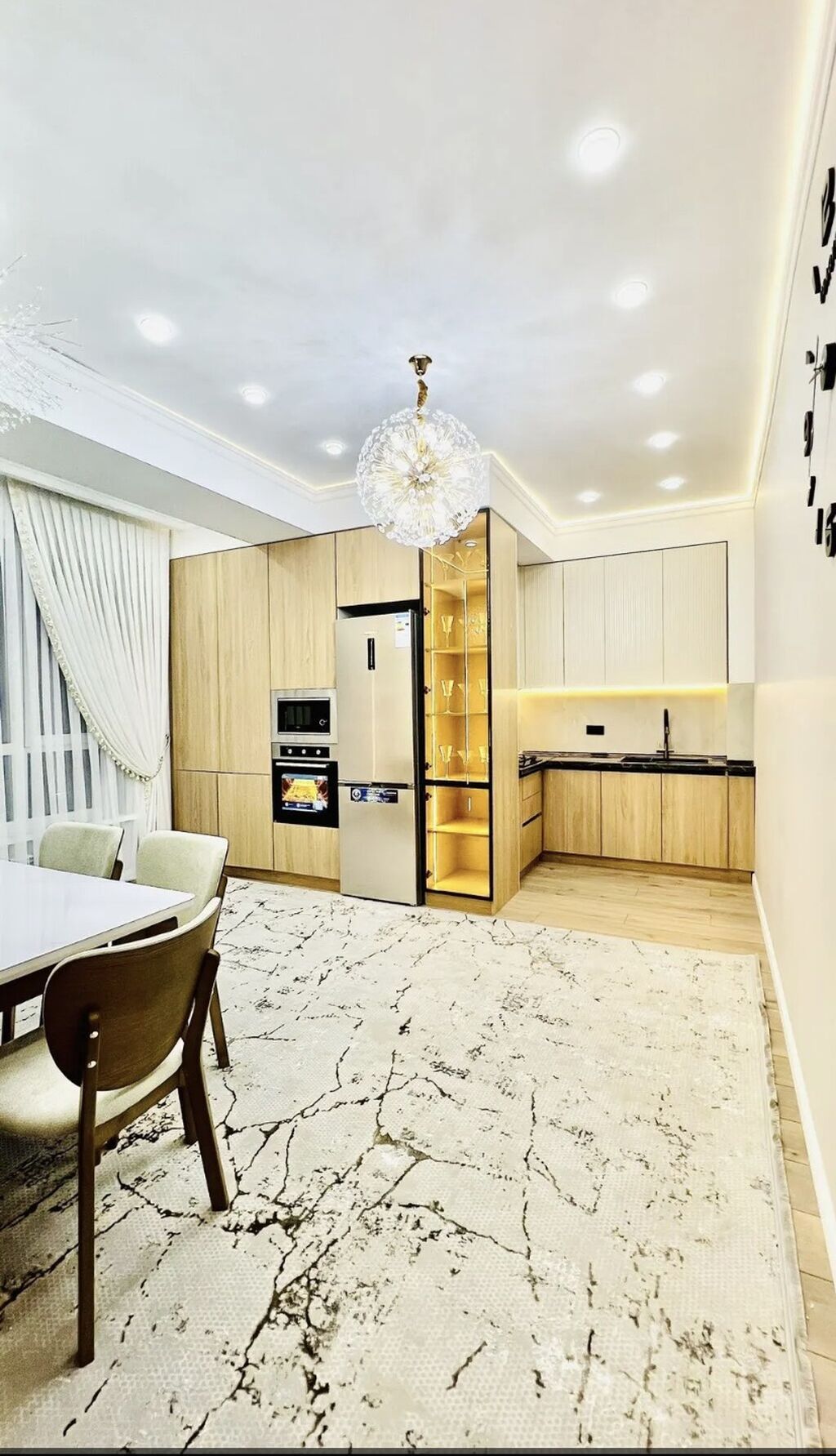 3 комнаты, 83 м², Пишпек Элитка, 9 этаж, Дизайнерский ремонт: фото 3