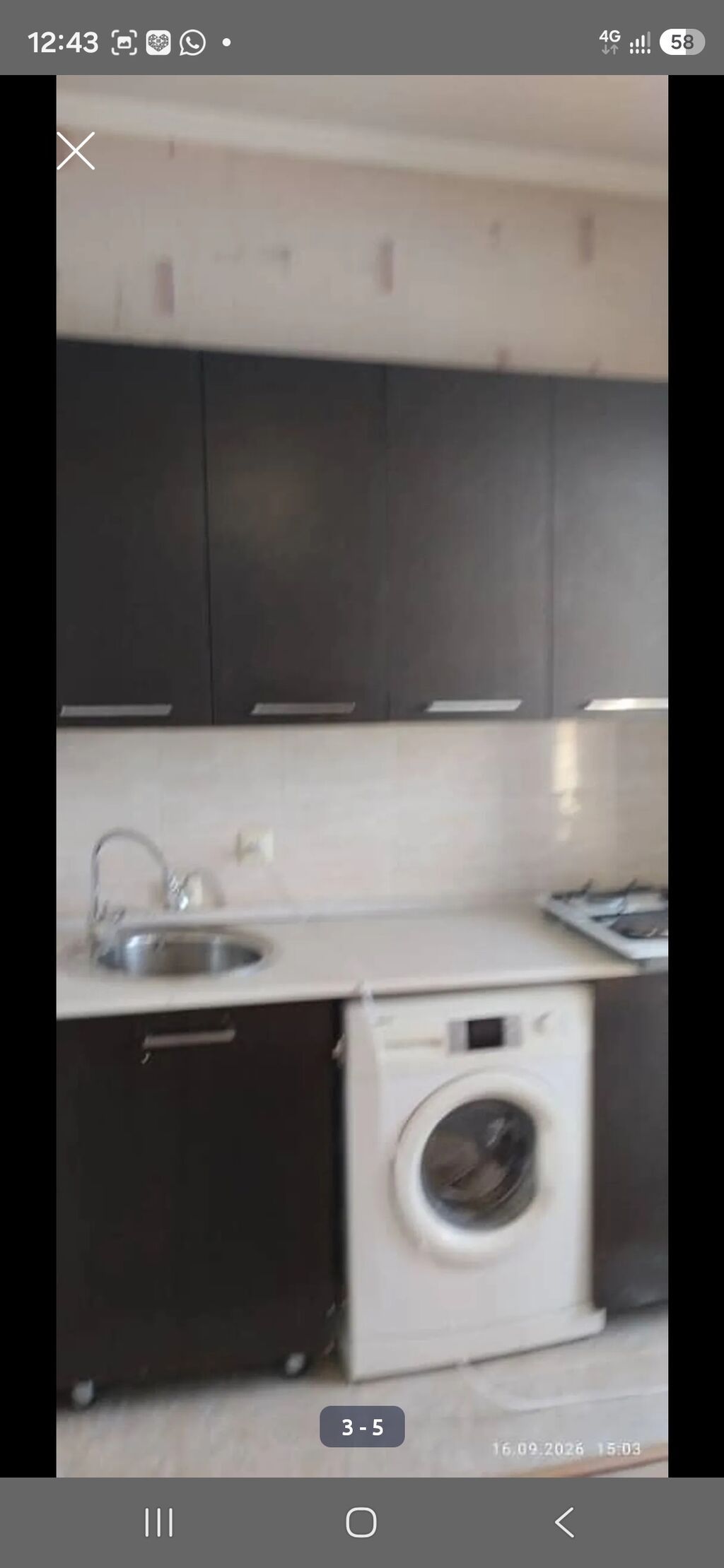 Продается 1-комнатная квартира в Канте, 45 м², 9 этаж: фото 4