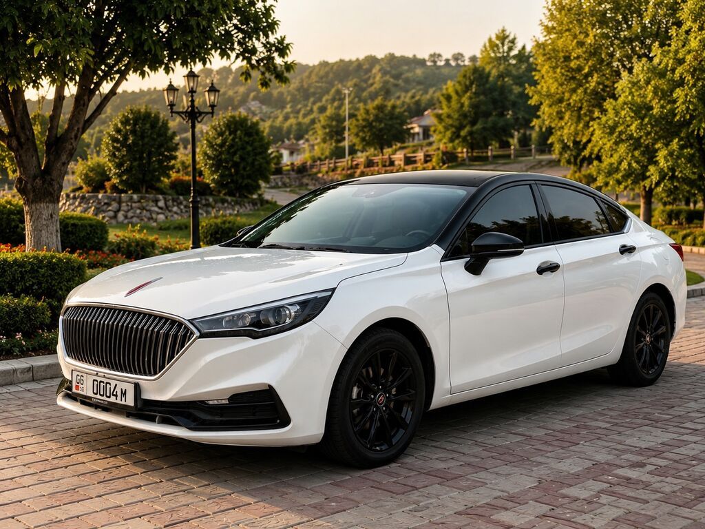 Hongqi H5, белый седан бизнес-класса. 1.8 турбо. На проставках: фото 6