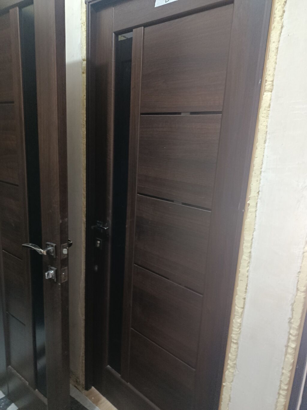 Межкомнатная дверь, Б/у, Со стеклом, Одностворчатая, Распашная, цвет - Коричневый: фото 3