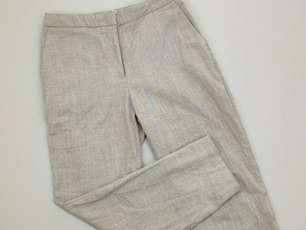 Spodnie: Spodnie H&M, L (EU 40), stan - Idealny, wzór - Jednolity kolor, kolor - Beżowy — 1