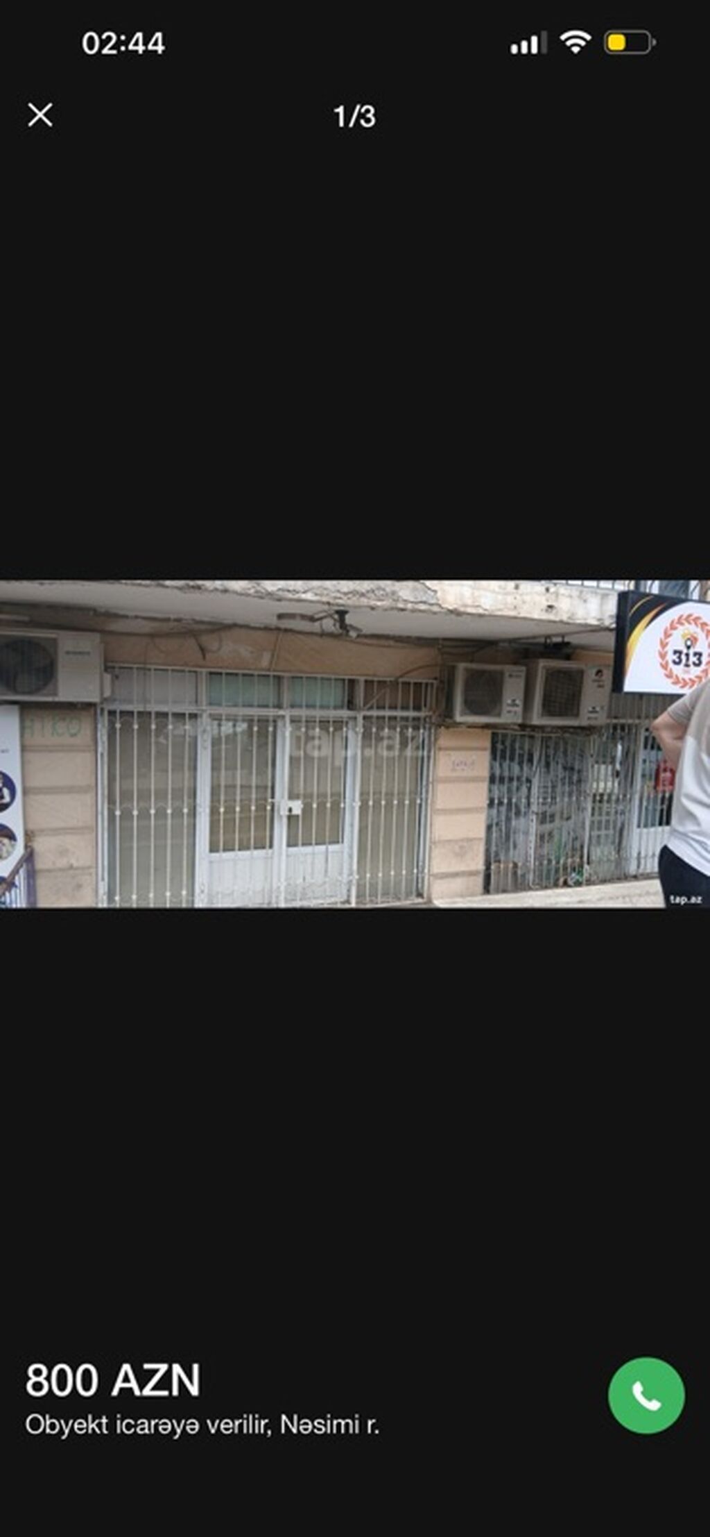 İcarəyə obyekt – anbar/mağaza sahəsi - küçəyə çıxışı olan iki giriş