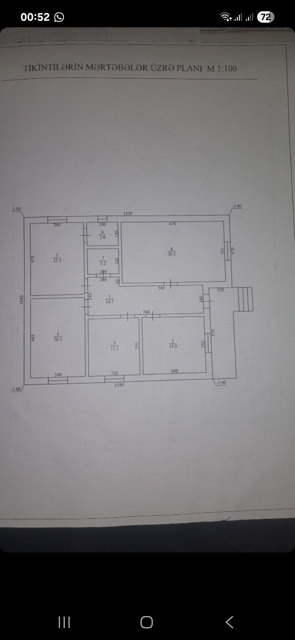 4 otaqlı, 145 kv. m, Kredit var, Yeni təmirli