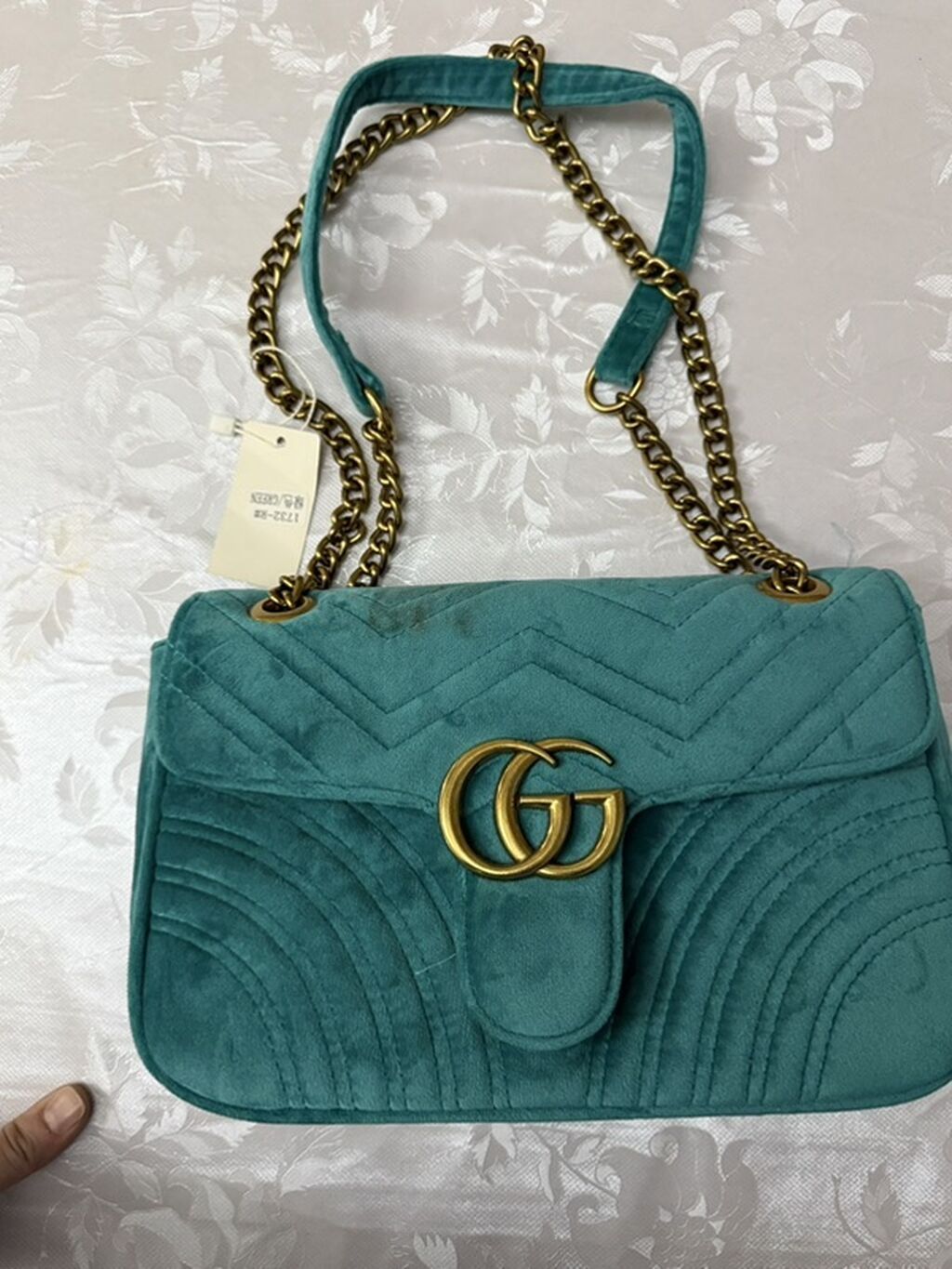 Классическая сумка, Gucci, Италия, Материал: Бархат, Застежка на магните, Женские, Новый: фото 1