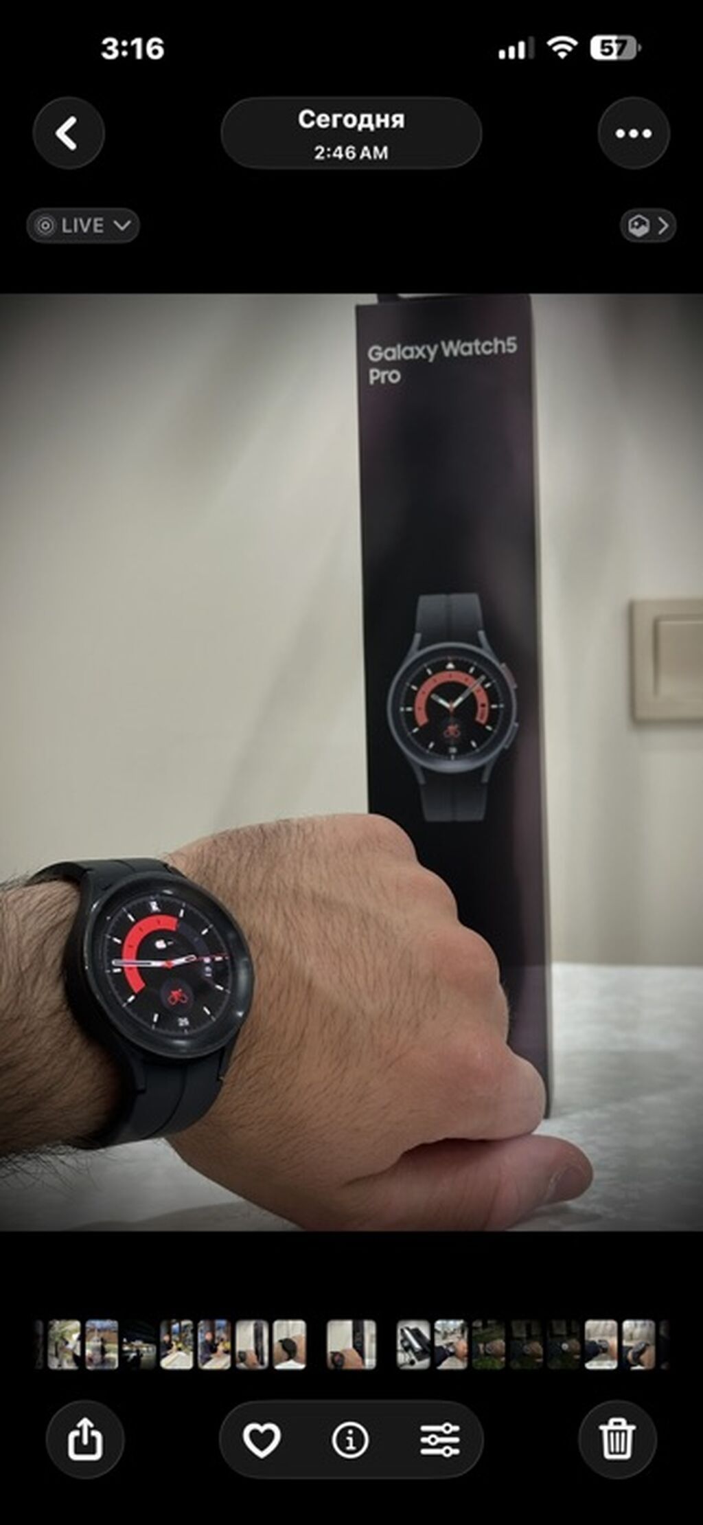 Спортивные Samsung Galaxy Watch5 Pro 45mm (черные) в хорошем: фото 5