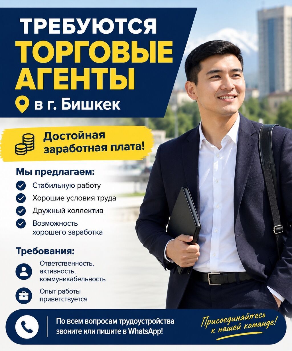 Требуется торговый агент в Бишкеке: фото 2