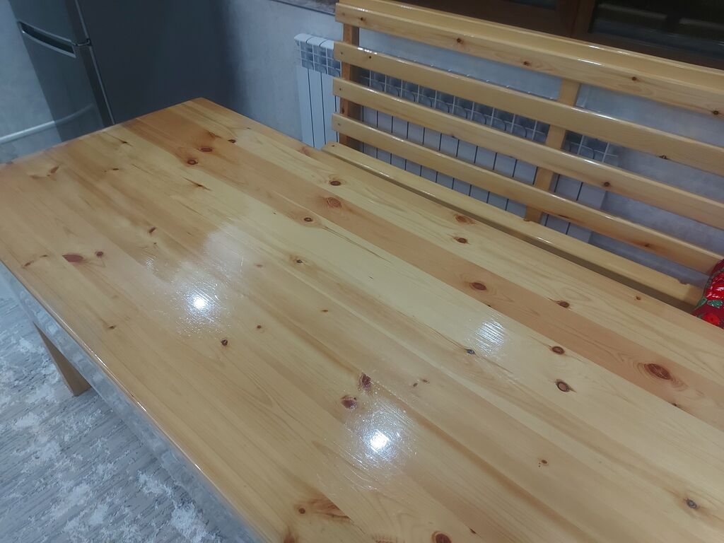 Кухонный мягкий уголок, Новый, Дерево, цвет - Желтый: фото 3