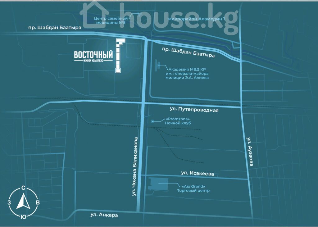 1 комната, 51 м², Аламедин-1 мкр Элитка, 4 этаж, Требуется ремонт: фото 4