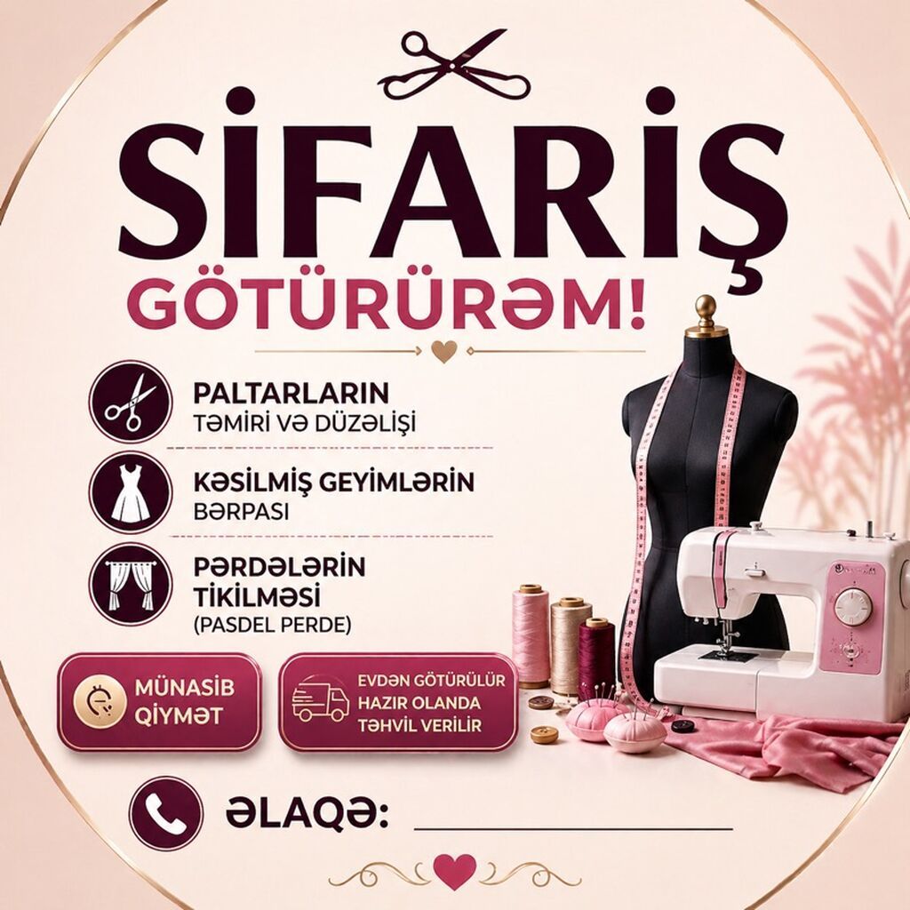 Dərzi və paltar təmiri xidməti - 2