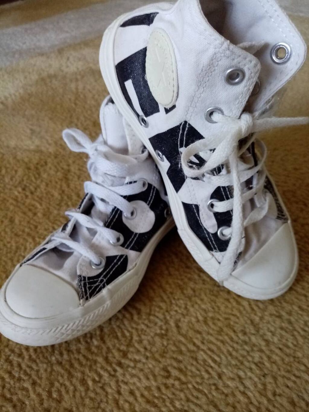 Παιδικά Παπούτσια και Μπότες: Converse υφασμάτινα μποτακια γνήσια σε ωραίο ασπρόμαυρο σχέδιο — 1