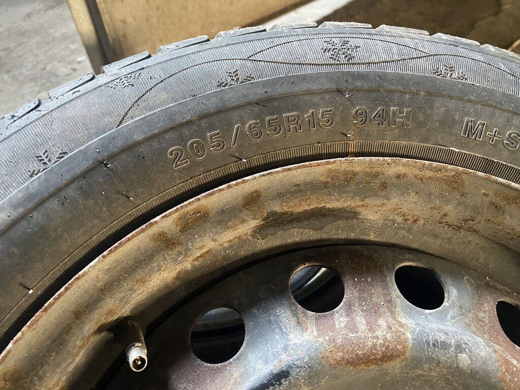 Колеса в сборе 205 / 65 / R 15, Зима, Б/у, Комплект, Легковые, Железные, отверстий - 5: фото 7