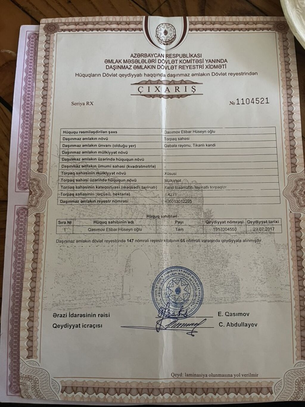 6 sot, Tikinti, Kupça (Çıxarış)