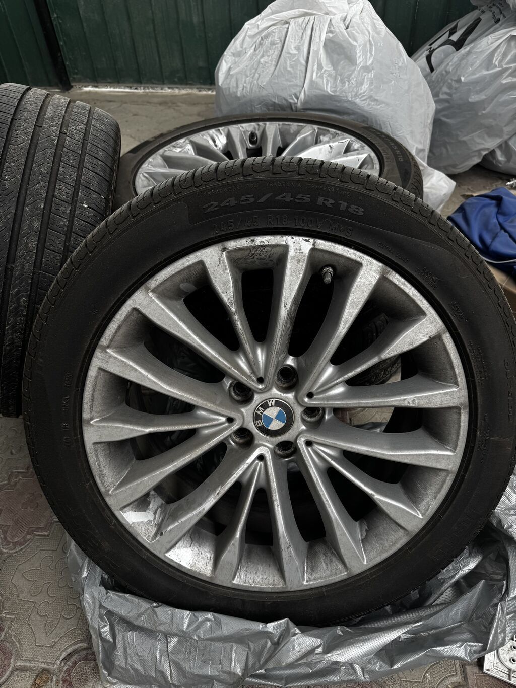 Колеса в сборе 245 / 45 / R 18, Лето, Б/у, Комплект, Легковые, Литые, отверстий - 5: фото 3