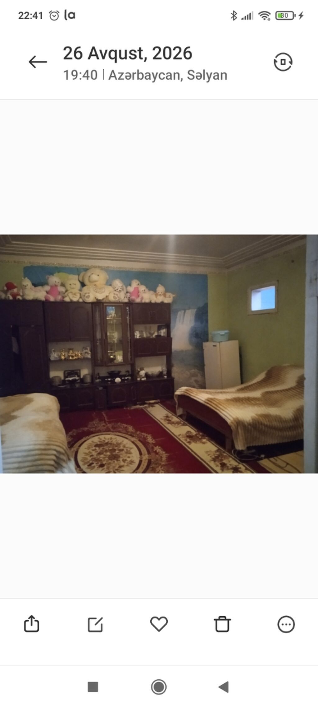 Kirayə mənzil – Salyan şəhəri, H.Əliyev küçəsi • Plan: 2 otaq +