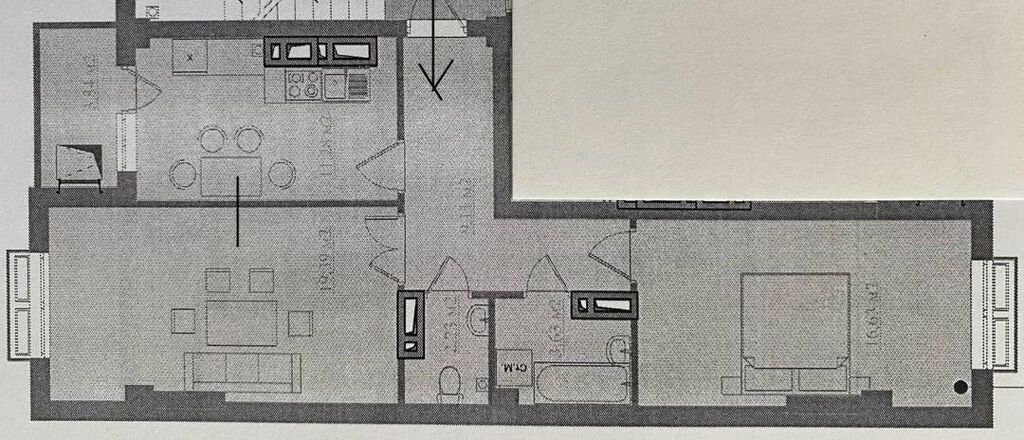 2 комнаты, 65 м², Технопарк Элитка, 9 этаж, ПСО (под самоотделку): фото 7
