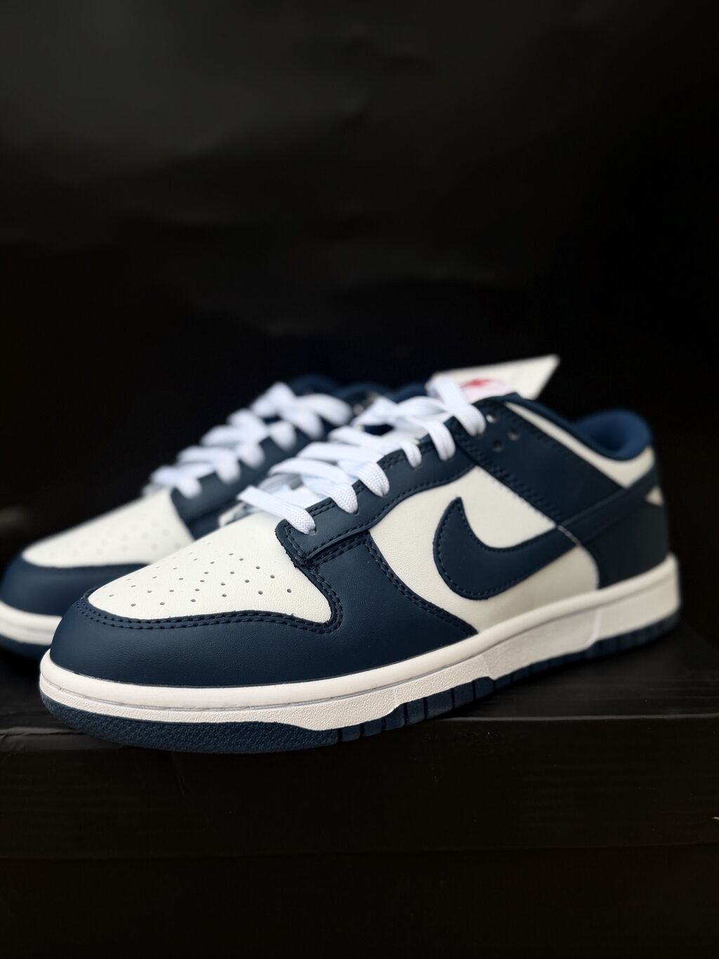 Кроссовки Nike Dunk Low темно-синие/белые: фото 2