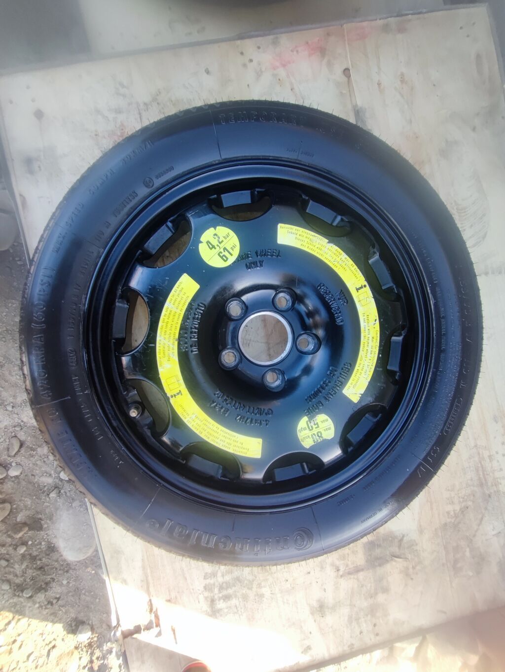 Колеса в сборе 165 / 80 / R 17, Лето, Б/у, Запаска, Легковые, Железные, отверстий - 5: фото 2
