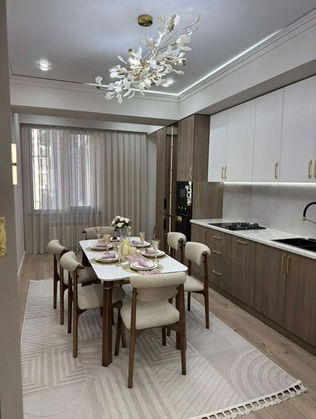 3 комнаты, 107 м², Асанбай мкр Элитка, 11 этаж, Дизайнерский ремонт: фото 3