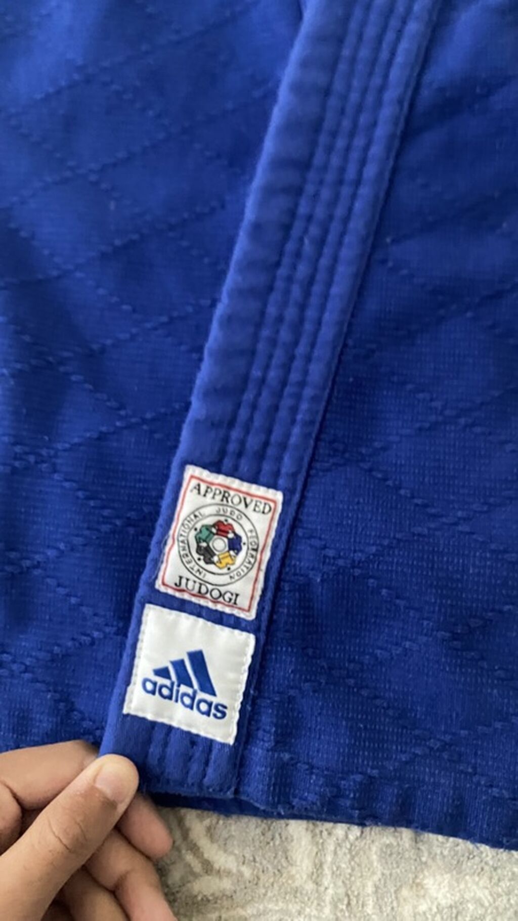 Кимоно для дзюдо adidas (синее), комплект из куртки и брюк. -: фото 2