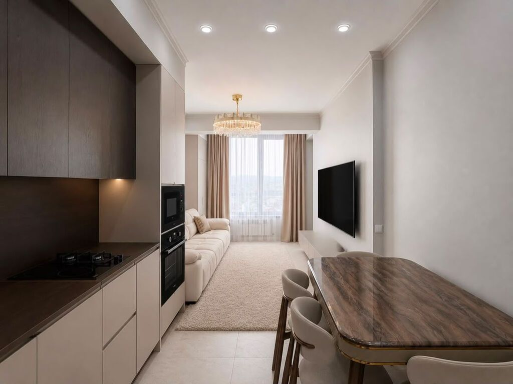 2 комнаты, 61 м², Южная Магистраль Элитка, 9 этаж, Евроремонт: фото 1