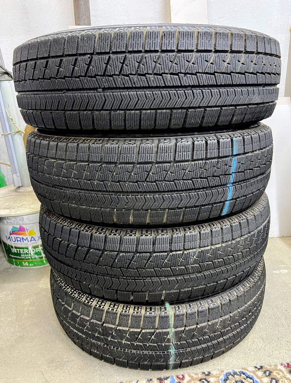 Шины 175 / 65 / R 15, Зима, Б/у, Комплект, Легковые, Япония, Bridgestone: фото 1
