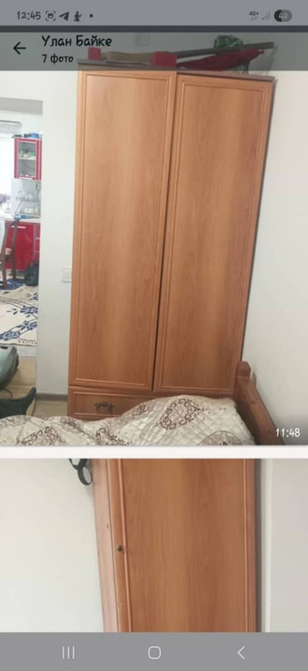 Двухъярусная детская кровать + два прикроватных шкафа-тумбы + диван: фото 3