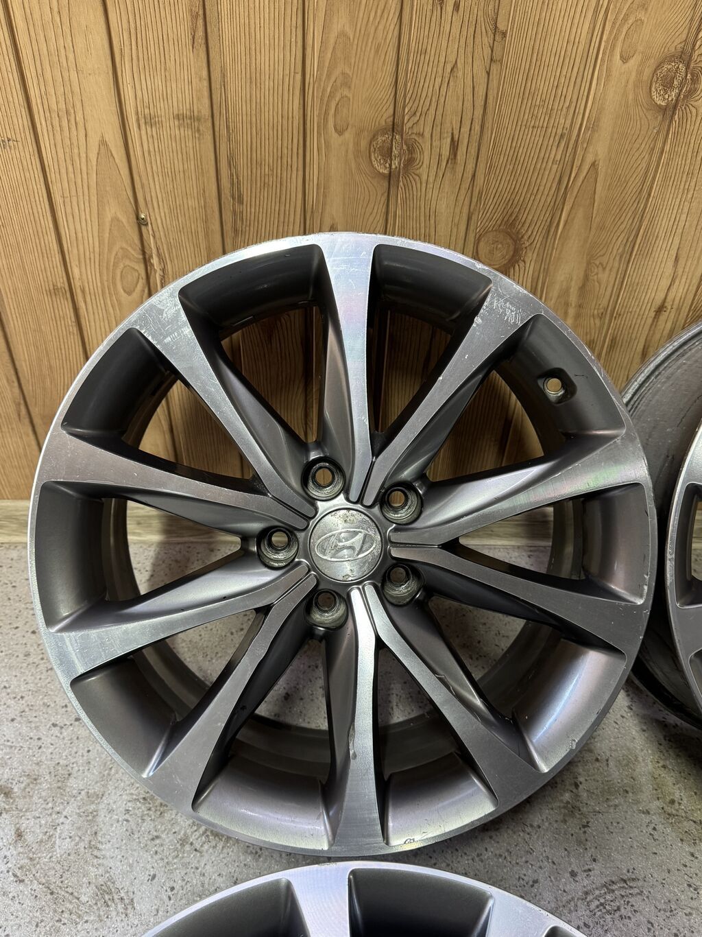 Литые Диски R 18 Hyundai, Комплект, отверстий - 5, Б/у: фото 6