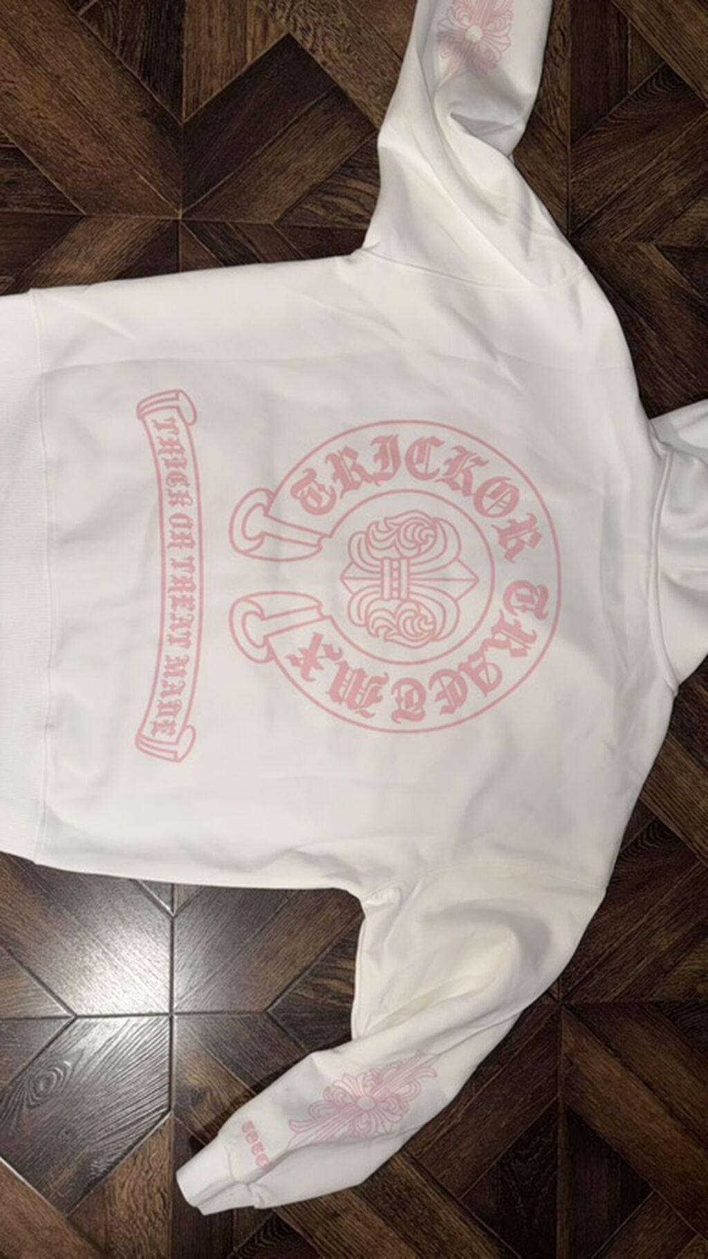 Белое худи на молнии chrome hearts, оно совершенно новое, причина: фото 6