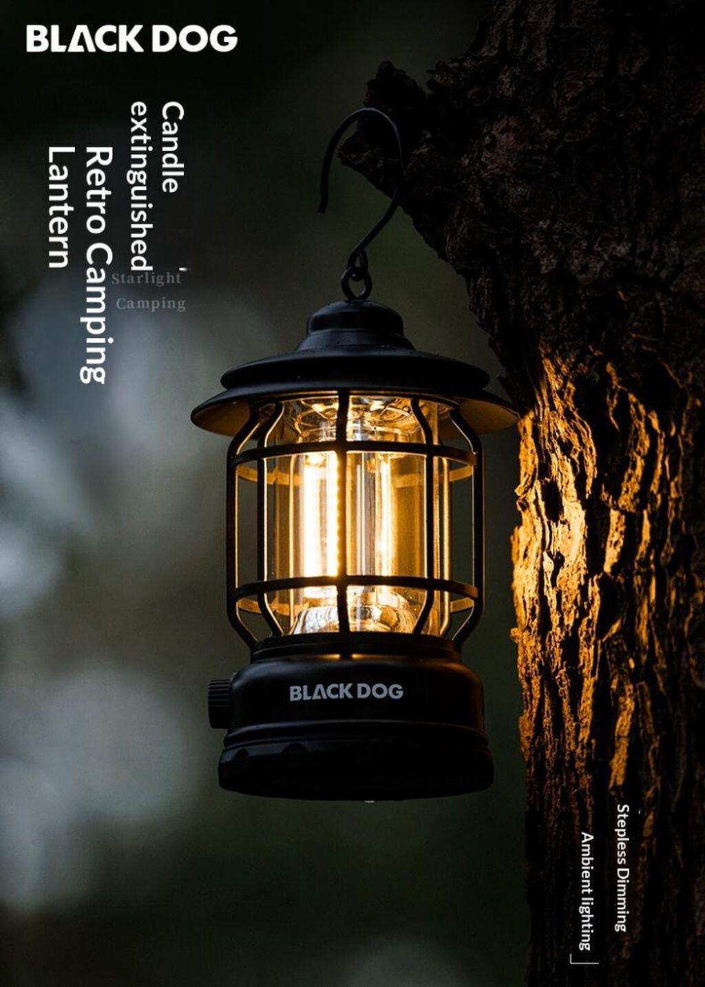 BLACK DOG Candlelight Retro Camping Lamp — портативный ретро-фонарь с: фото 7