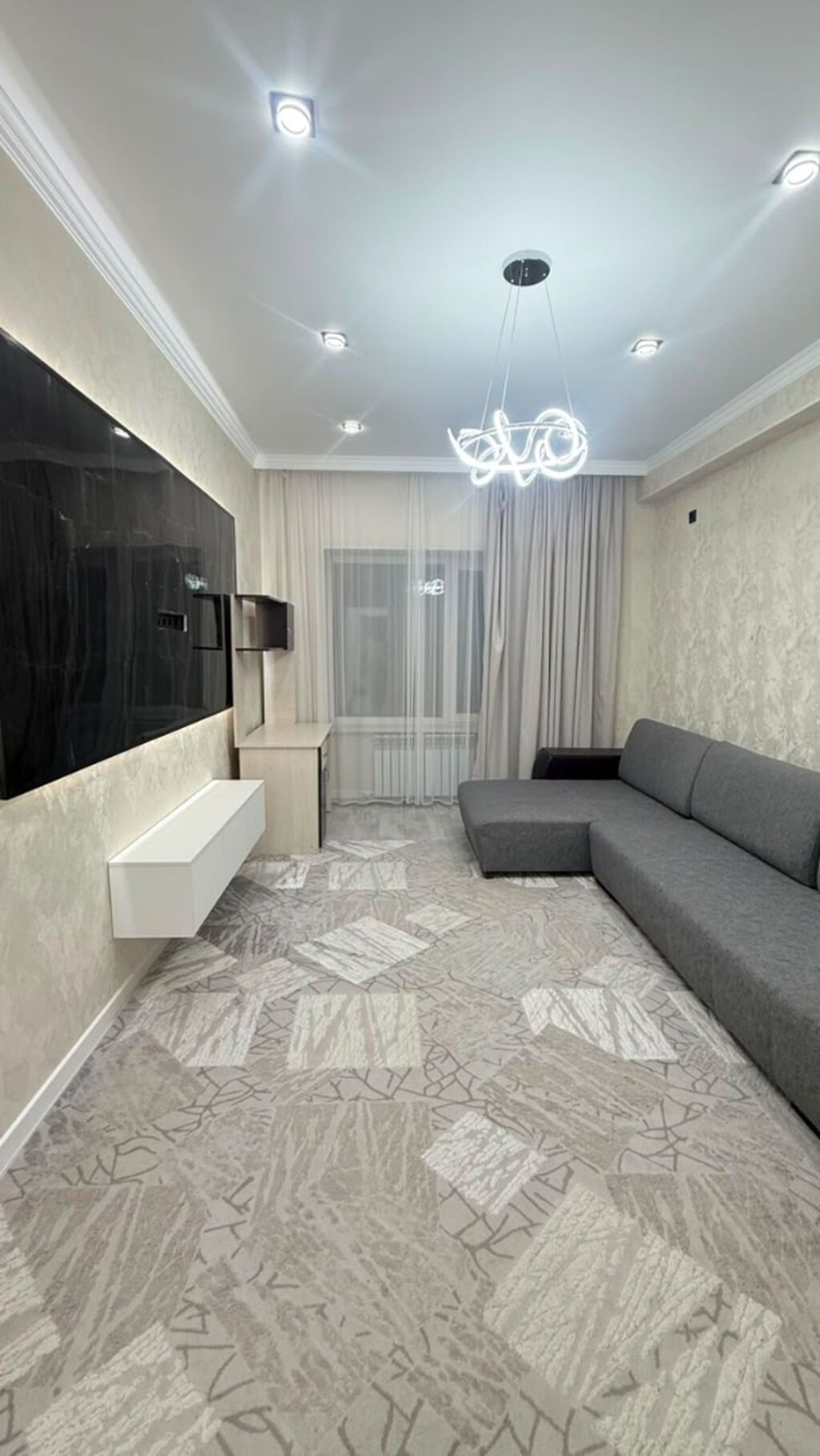 2 комнаты, 70 м², Асанбай мкр Элитка, 8 этаж, Дизайнерский ремонт: фото 4