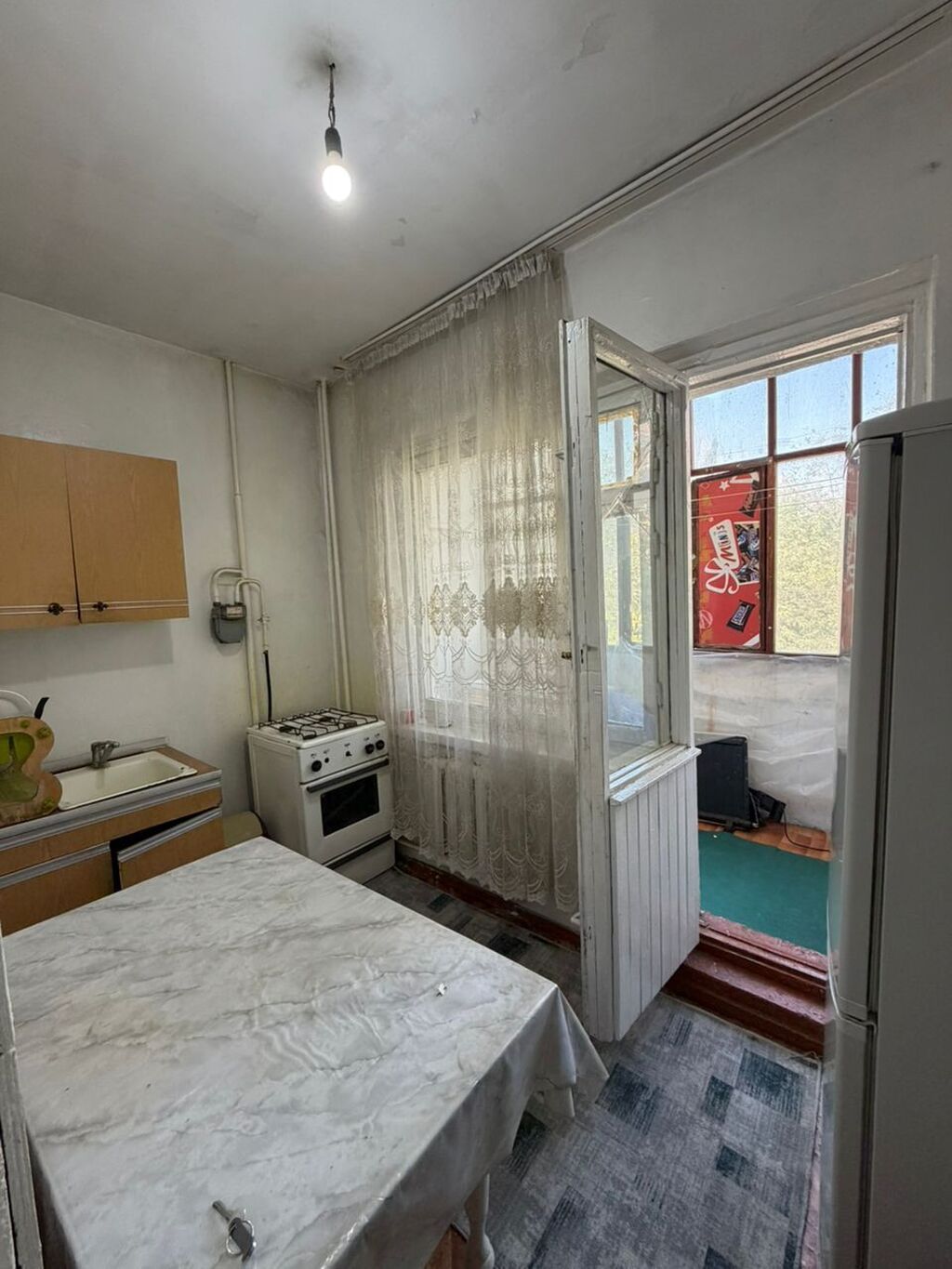 1 комната, 34 м², Аламедин-1 мкр 105 серия, 2 этаж, Старый ремонт: фото 5