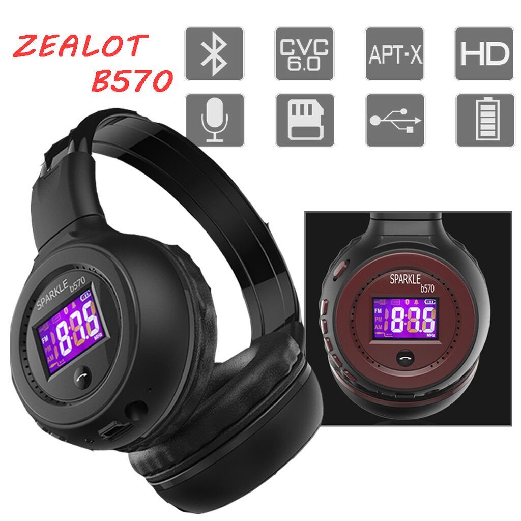 Slušalice: Bluetooth slusalice zealot B570 sa LCD Ekranom Zealot B570 Bežične
