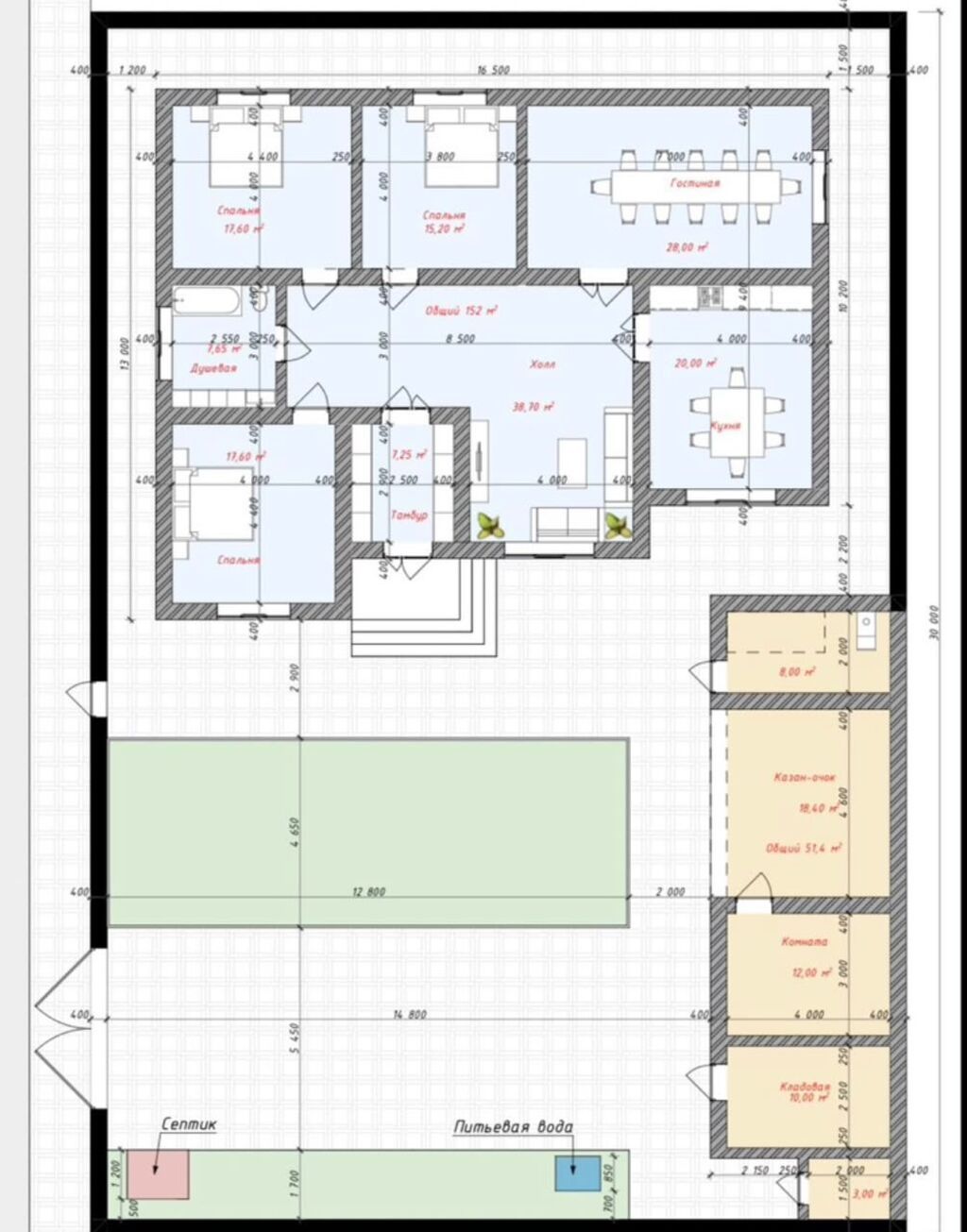 2 комнаты, 75 м², Асанбай мкр Элитка, 7 этаж, ПСО (под самоотделку): фото 5