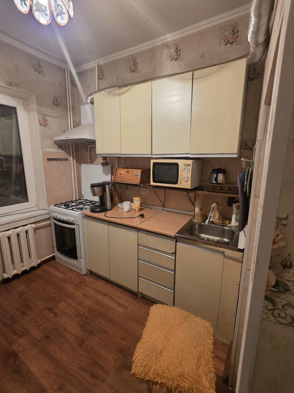 3 комнаты, 66 м², Асанбай мкр 105 серия, 1 этаж, Косметический ремонт: фото 2